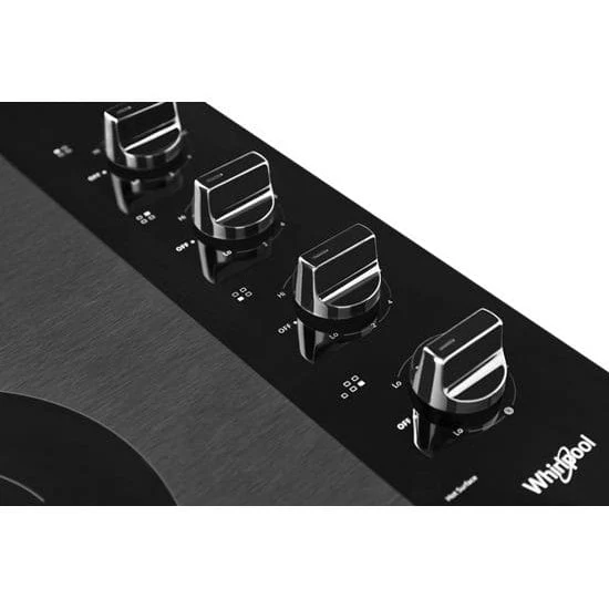 Whirlpool 30-inch Electric Ceramic Glass Cooktop with Dual Radiant Element Black - Image 2