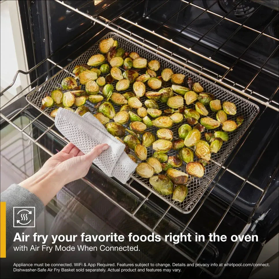 Whirlpool 30 Inch Double Electric Smart Wall Oven with 10.0 cu. ft. Fan Convection Ovens, Steam Clean, Air Fry, Frozen Bake™, Rapid Preheat, WiFi, and Star K: Fingerprint Resistant Stainless Steel - Image 11
