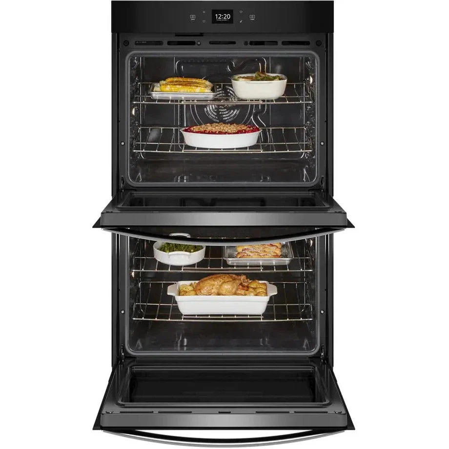 Whirlpool 30 Inch Double Electric Smart Wall Oven with 10.0 cu. ft. Fan Convection Ovens, Steam Clean, Air Fry, Frozen Bake™, Rapid Preheat, WiFi, and Star K: Fingerprint Resistant Stainless Steel - Image 3