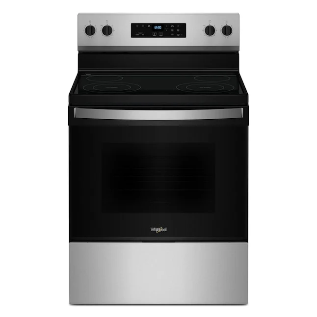 Whirlpool 30" 5.3 CuFt Conventional Oven w/Broil Electric Range in Stainless Steel - Image 3