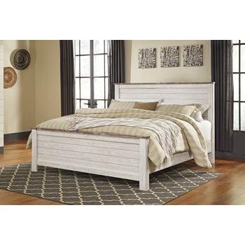 Ashley Willowton King/cal King Panel Footboard in Whitewash - Image 3