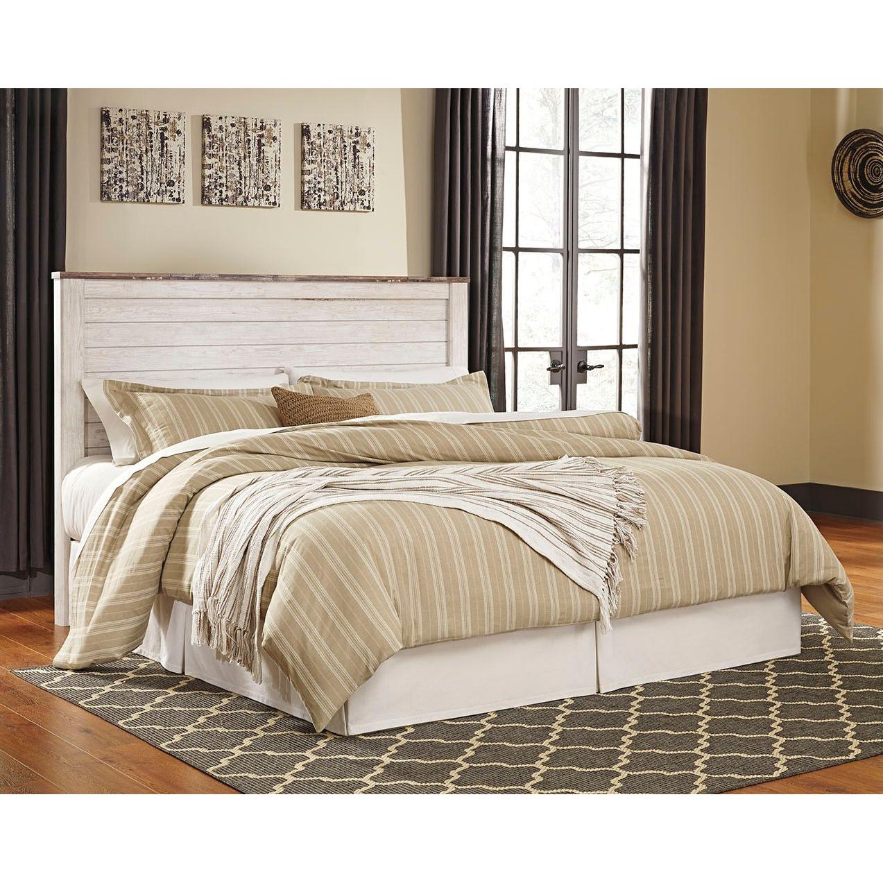 Ashley Willowton King/cal King Panel Headboard in Whitewash - Image 32