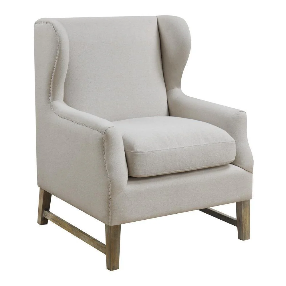 Wing Back Accent Chair - White - Image 2