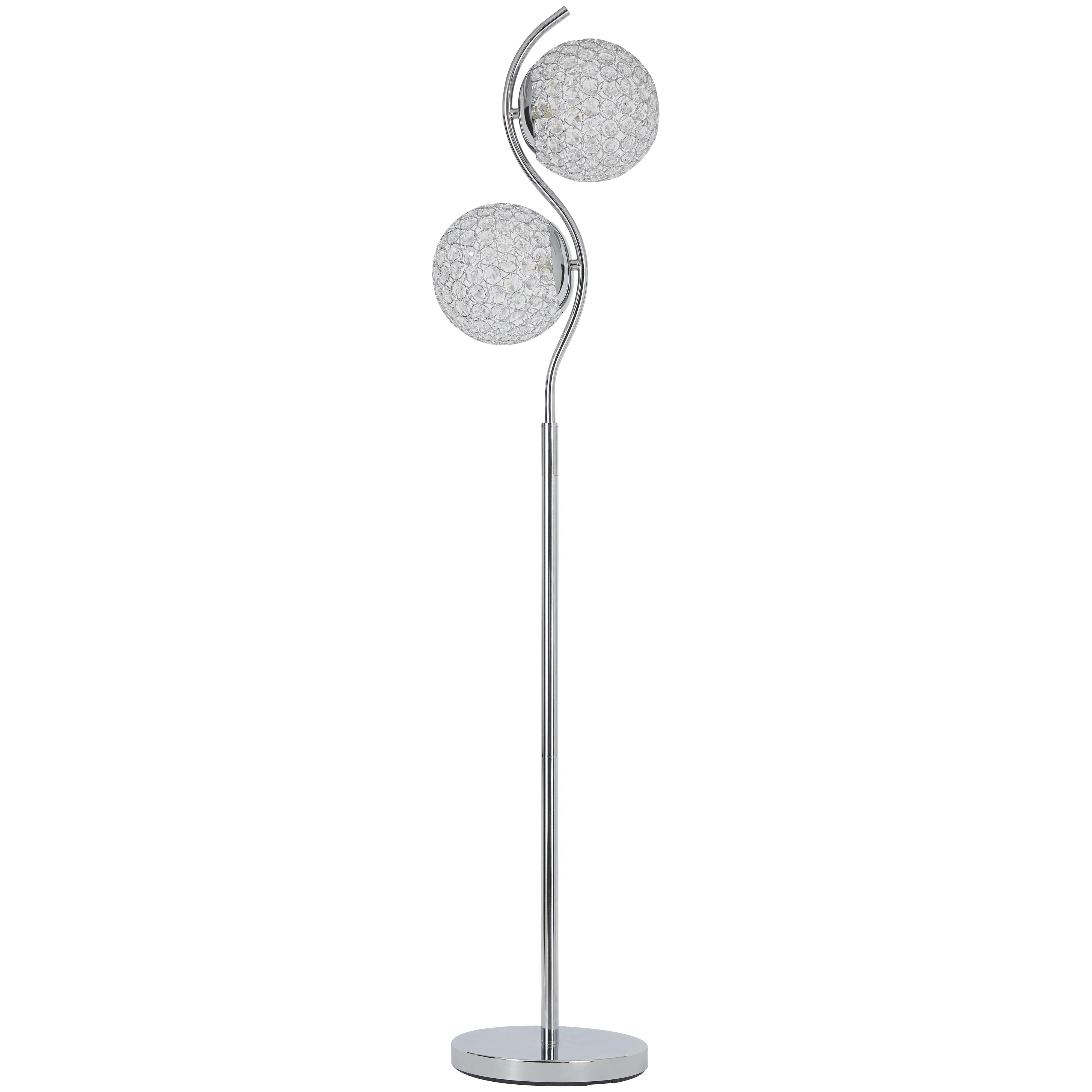Winter - Clear/silver Finish - Metal Floor Lamp (1/cn)