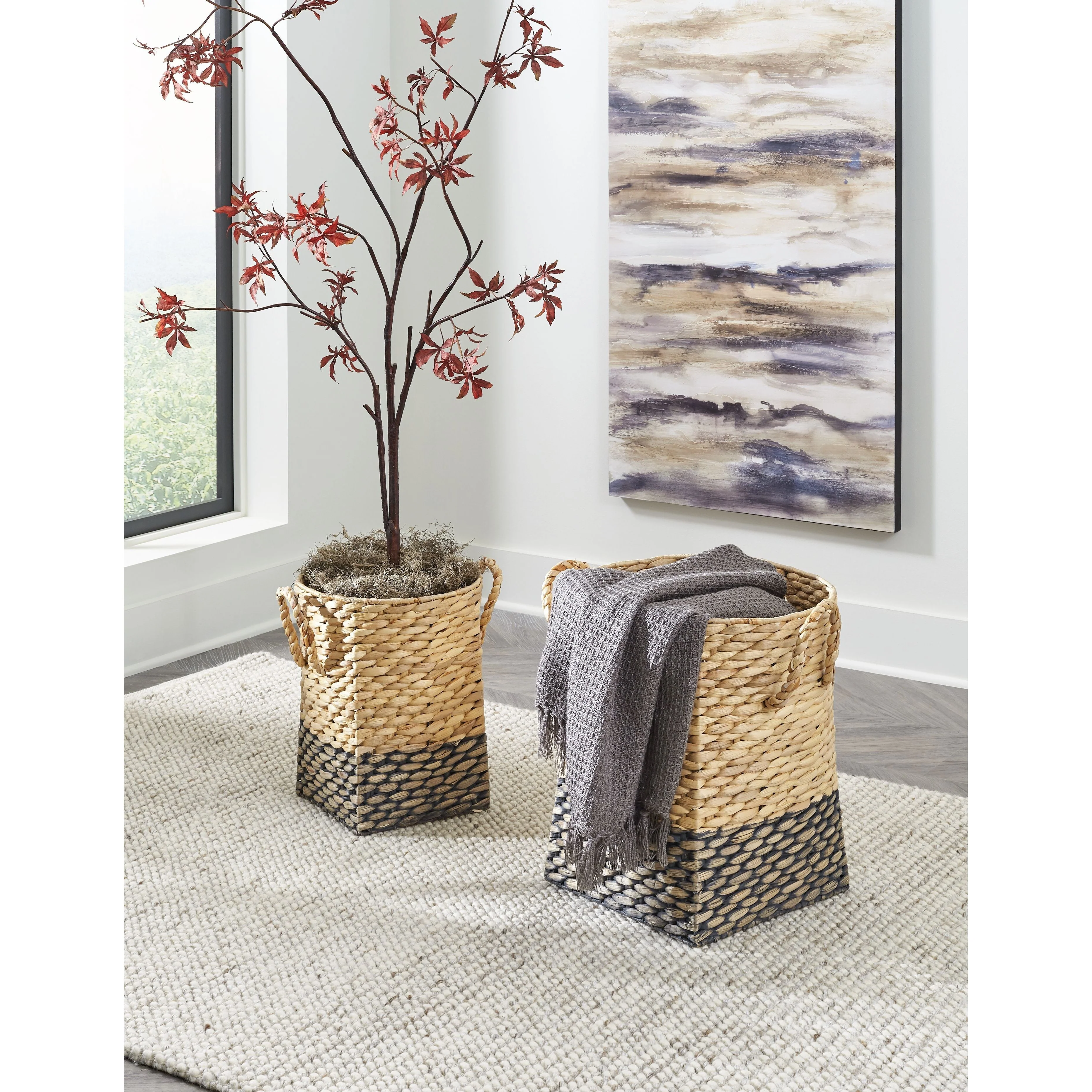 Winwich - Antique Gray/brown - Basket Set (2/cn) - Image 2