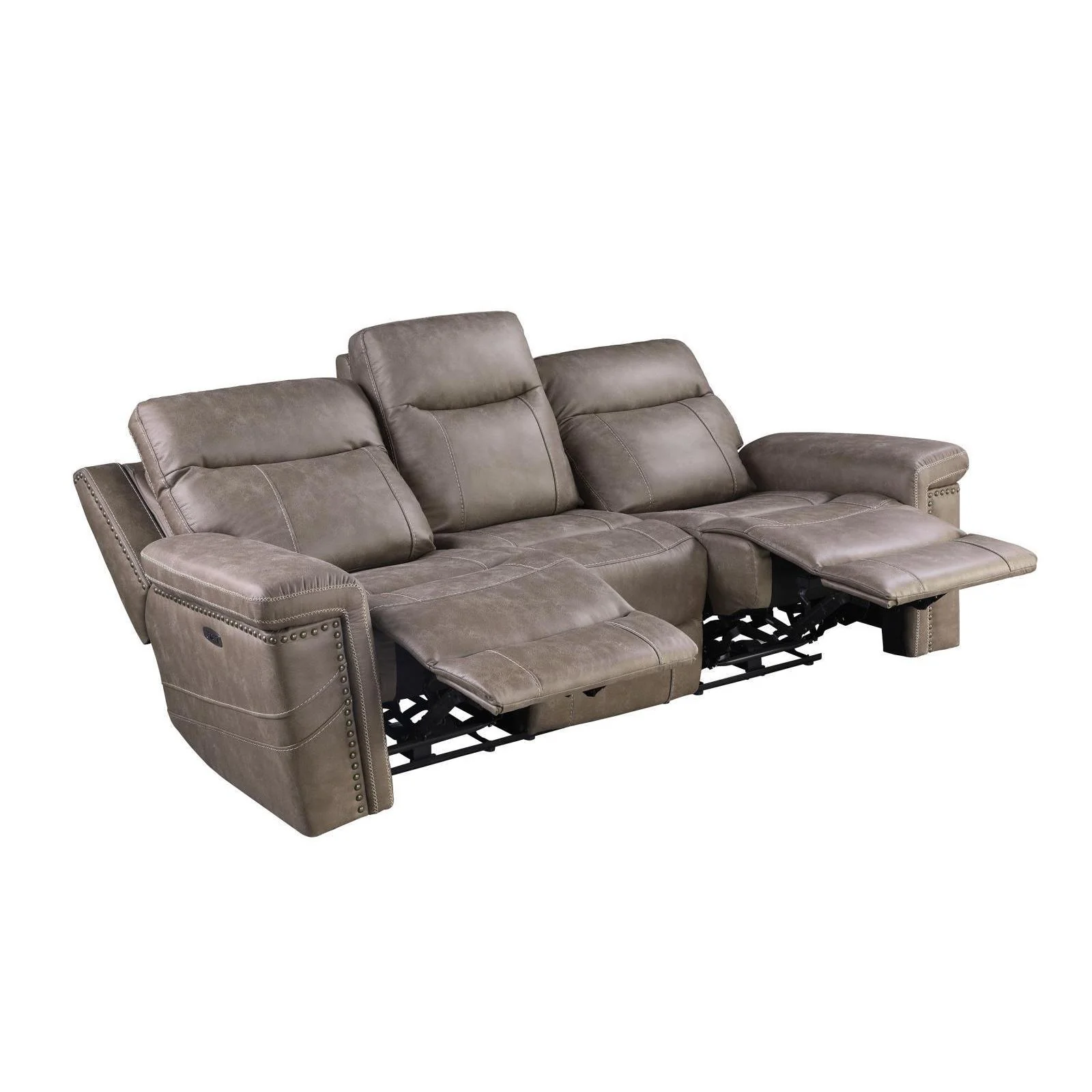 Wixom Motion Collection - Taupe - Power 2 Sofa - Image 2
