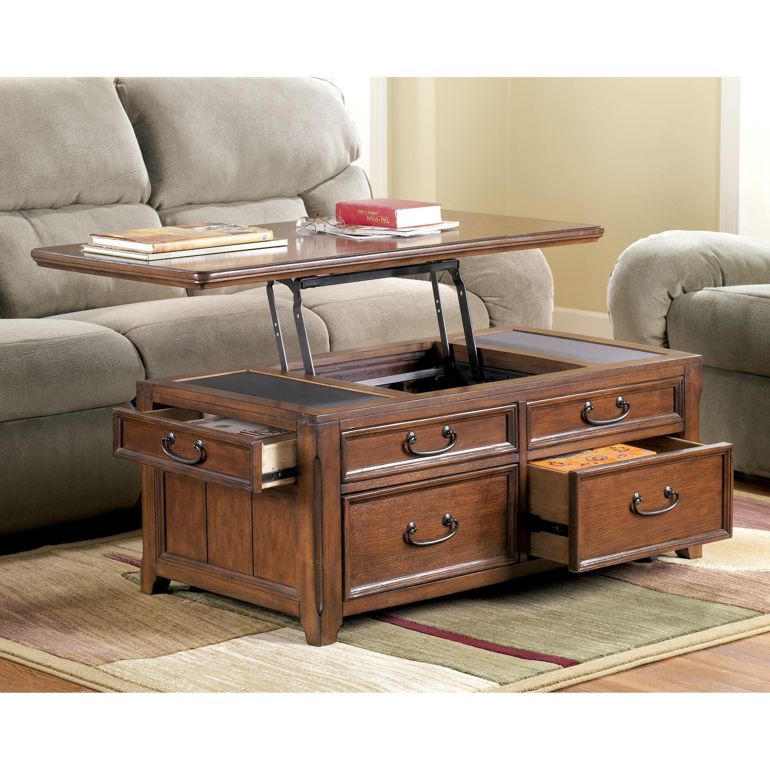 Woodboro - Dark Brown - Lift Top Cocktail Table - Image 3