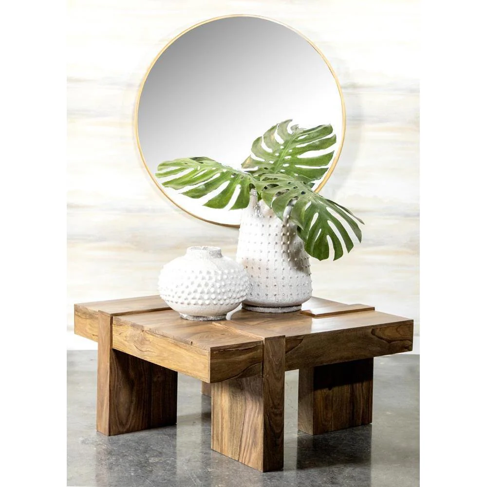 Wooden Square Coffee Table - Light Brown