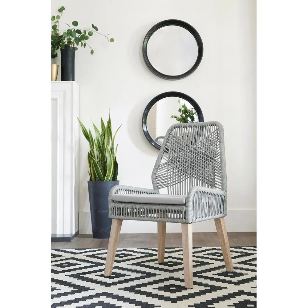 Woven Back Side Chair - Gray - Image 11