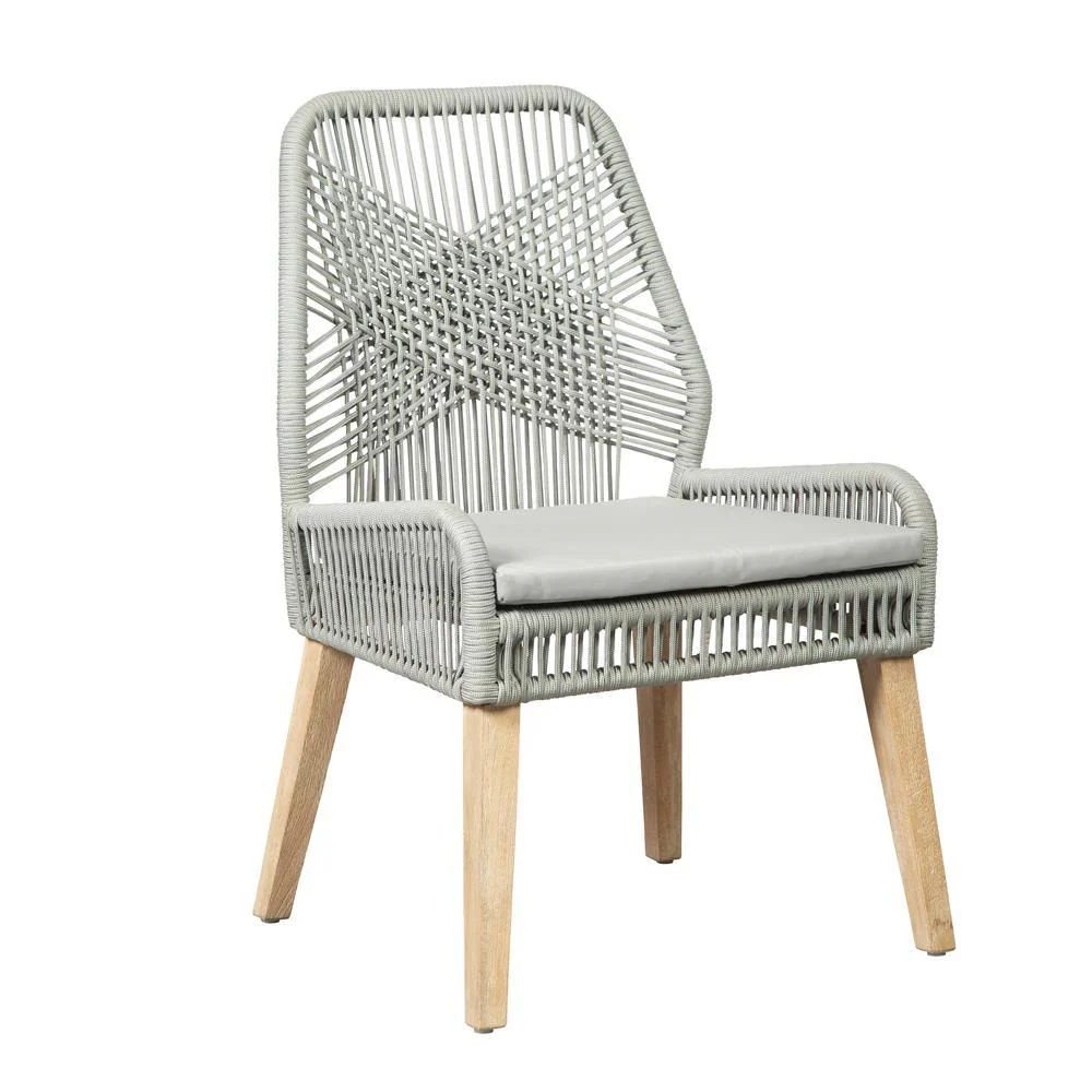 Woven Back Side Chair - Gray - Image 12