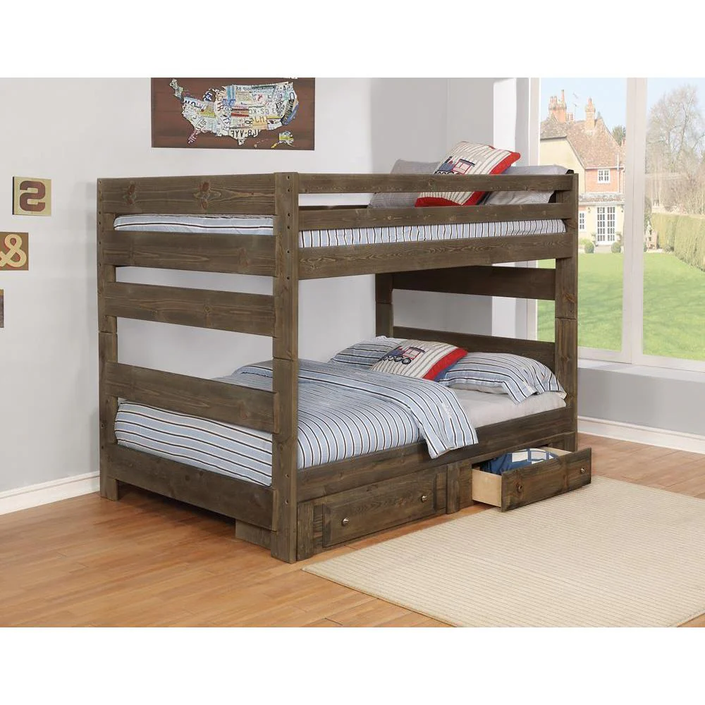Wrangle Hill - Full Over Full Bunk Bed - Brown