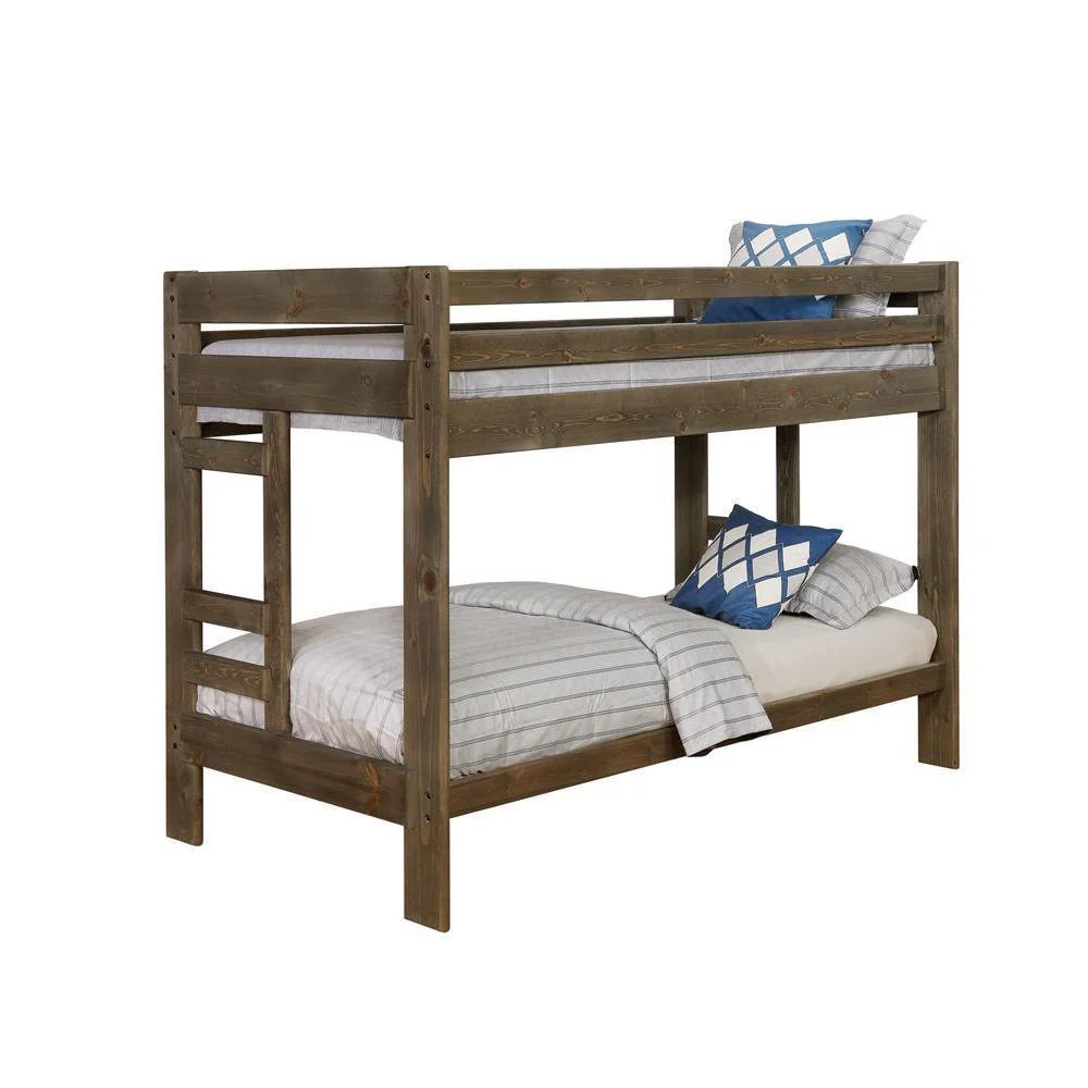 Wrangle Hill - Twin Over Twin Bunk Bed - Brown - Image 2
