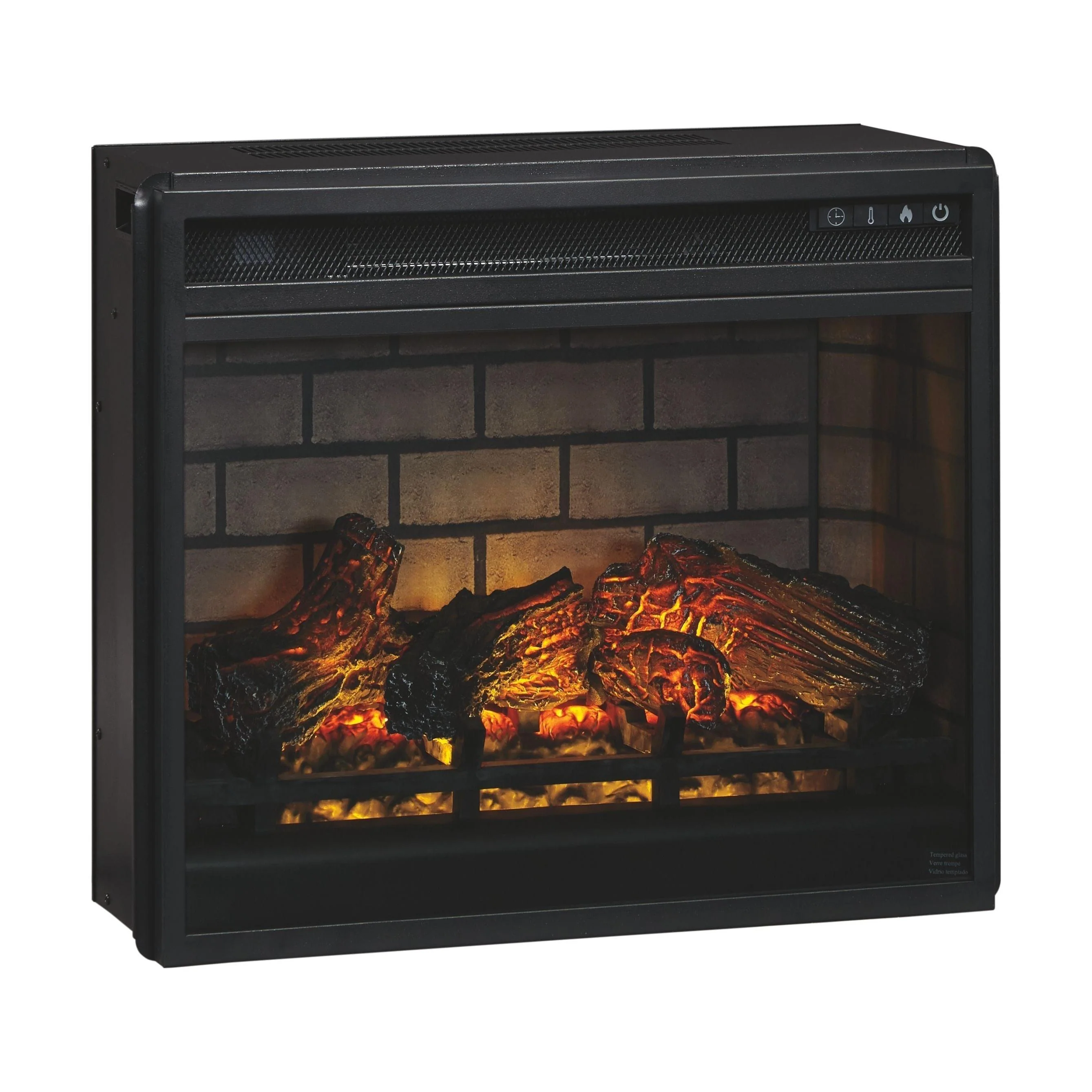 Wynnlow - Gray - 2 Pc. - 63" Tv Stand With Faux Firebrick Fireplace Insert - Image 8