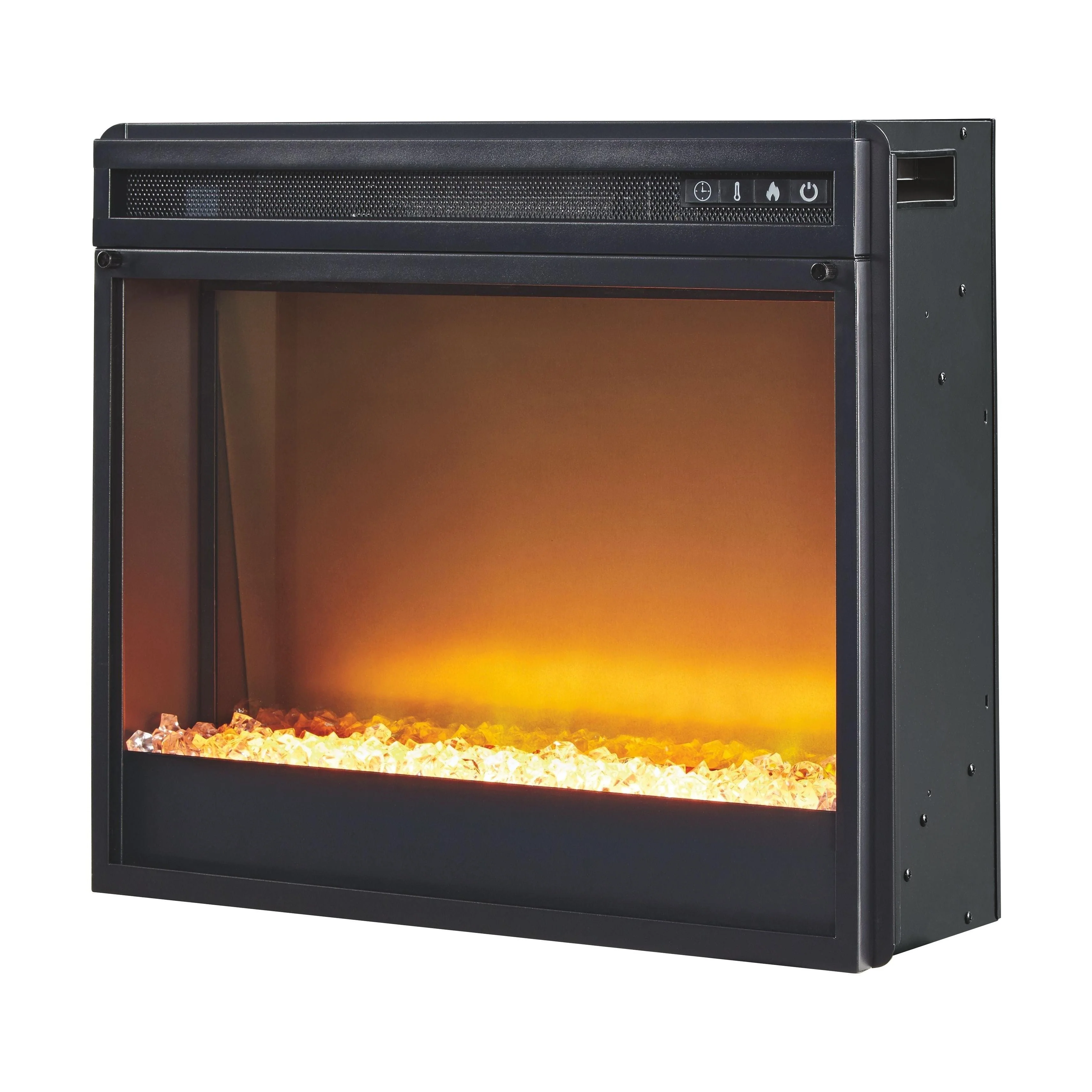 Wynnlow - Gray - 5 Pc. - Entertainment Center - 63" Tv Stand With Fireplace Insert Glass/stone - Image 2