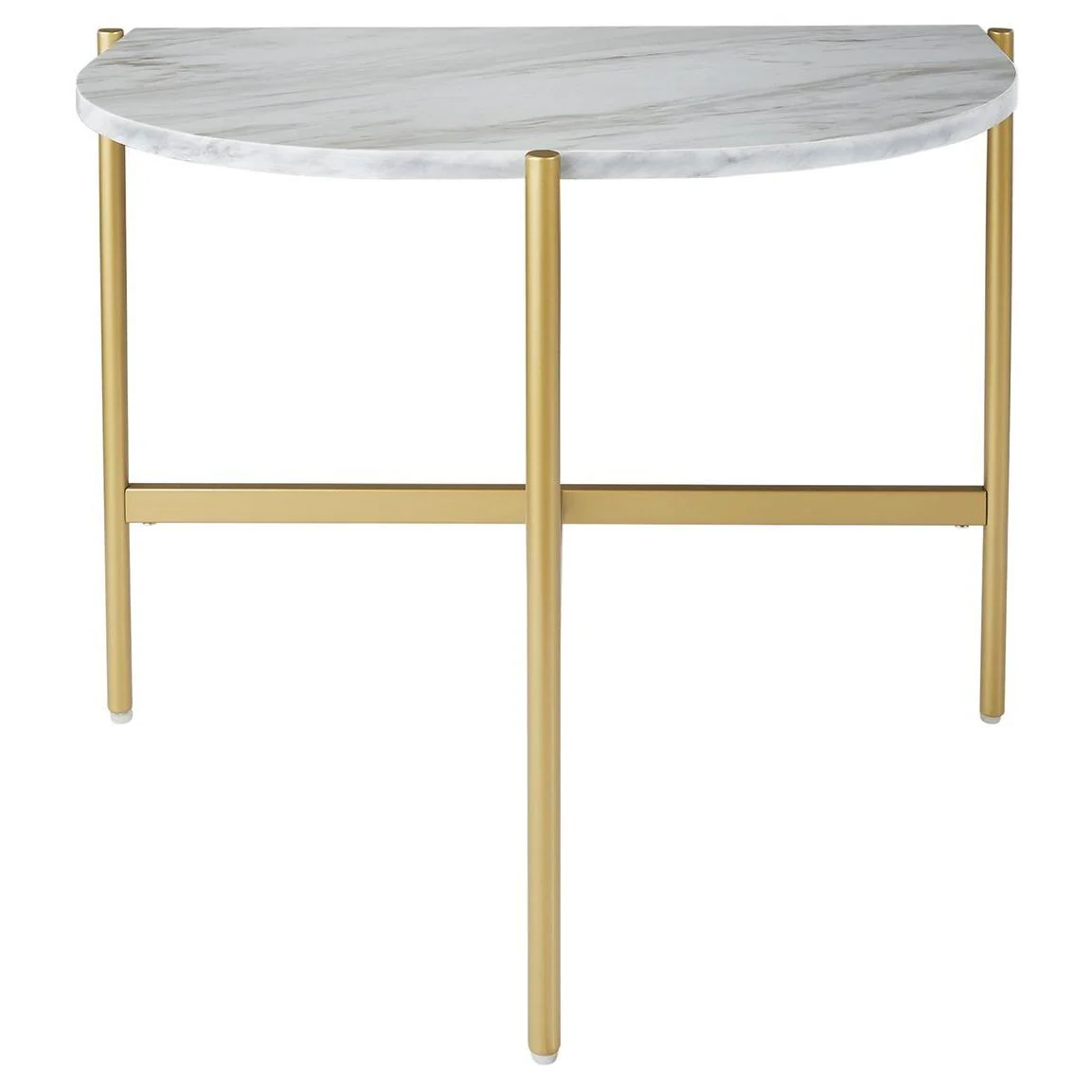 Wynora - White/gold - Chair Side End Table - Image 3