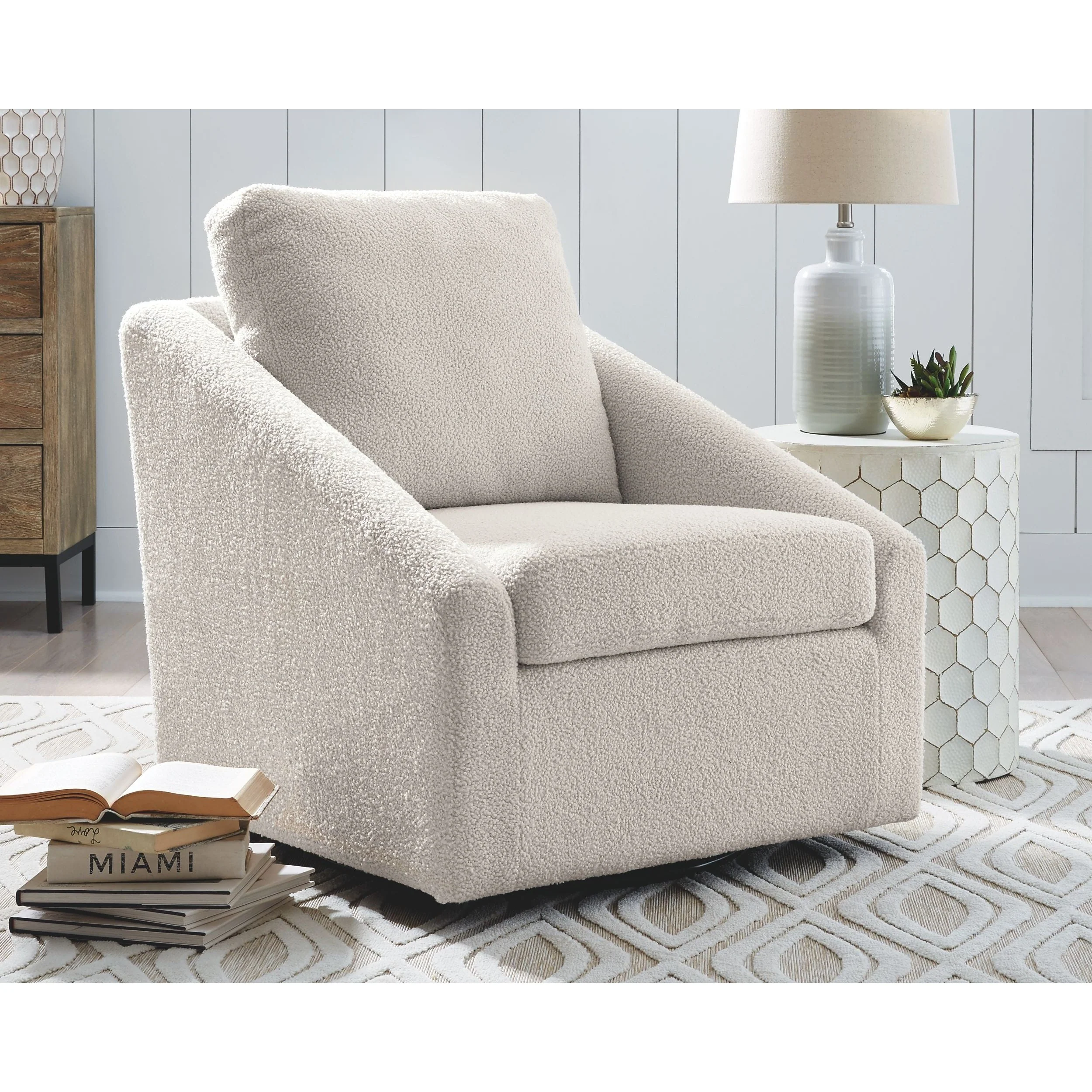Wysler - Cream - Swivel Accent Chair - Image 2