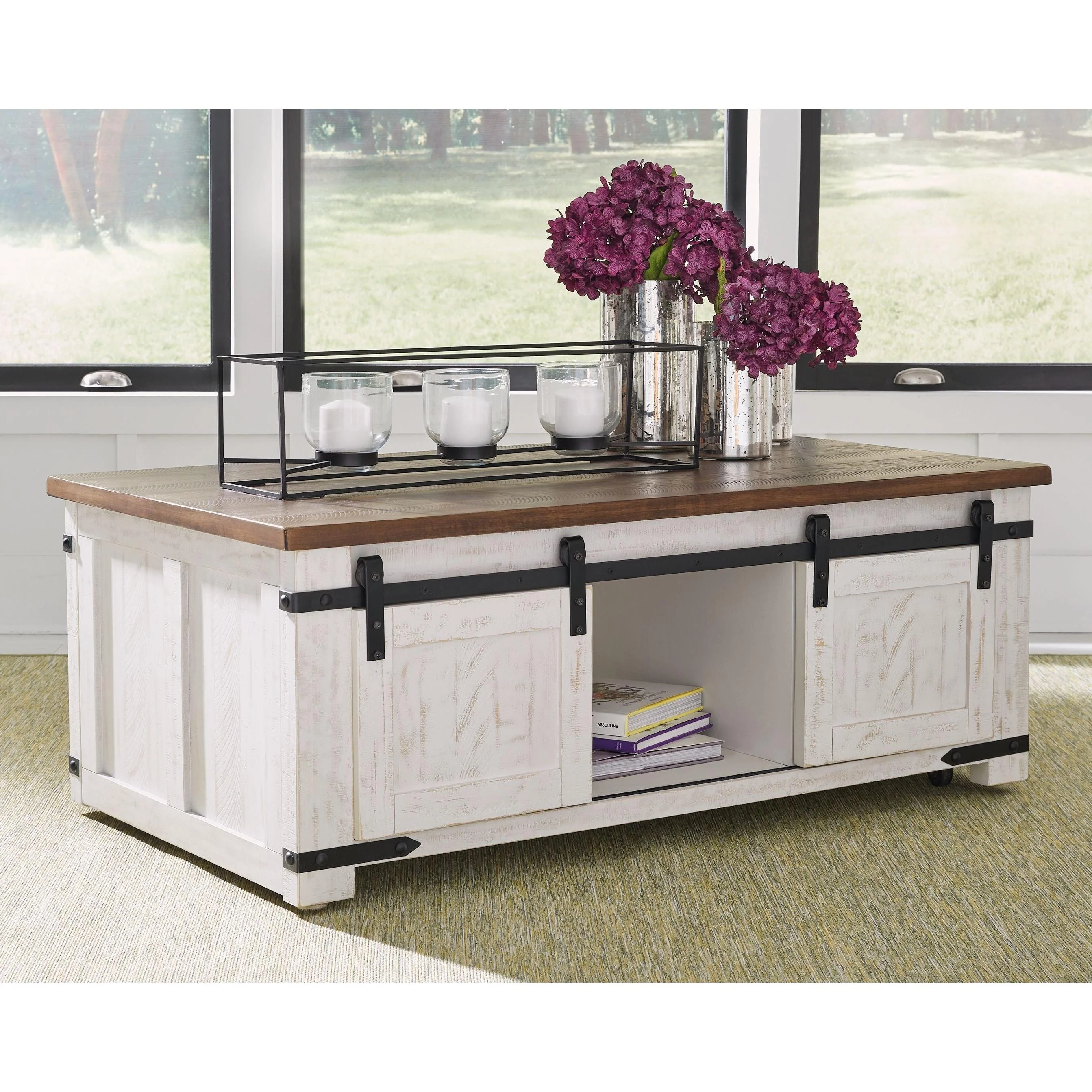 Wystfield - White/brown - Rectangular Cocktail Table - Image 2