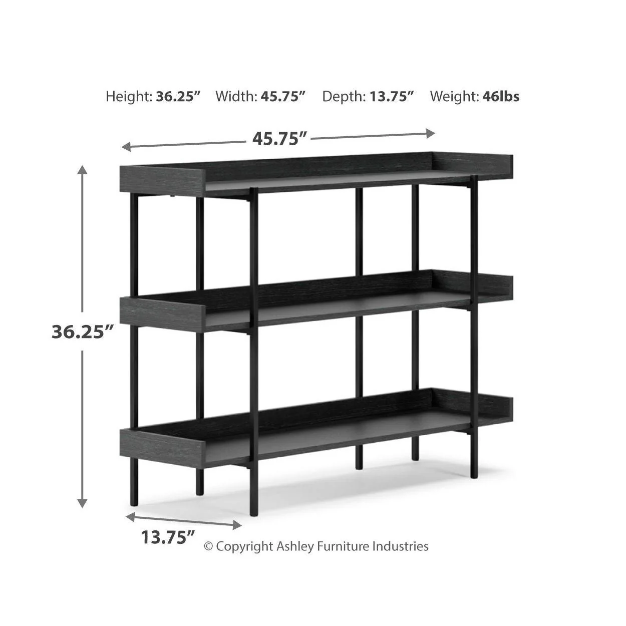Yarlow - Black - Bookshelf - Image 18