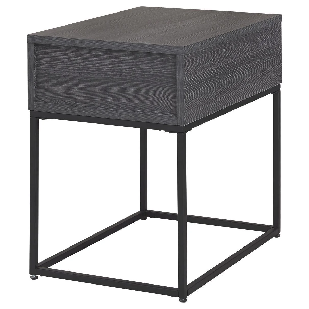 Yarlow - Black - Rectangular End Table - Image 2