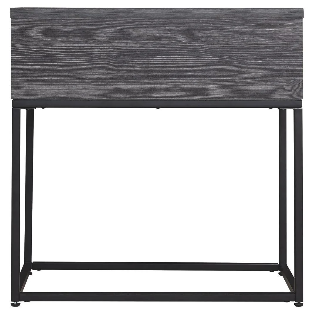 Yarlow - Black - Rectangular End Table - Image 3