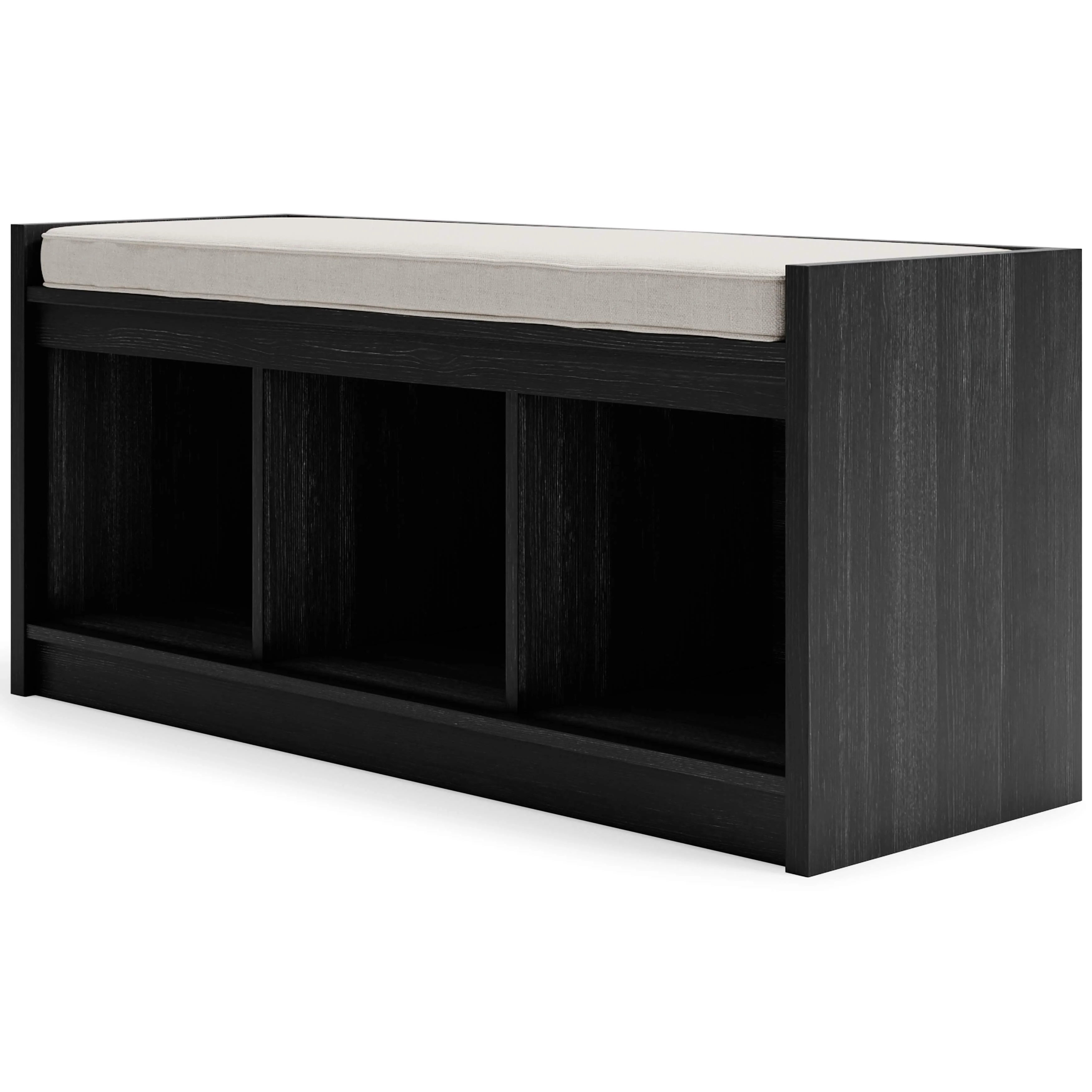 Yarlow - Dark Gray - Bench With 3 Open Storages - Image 4