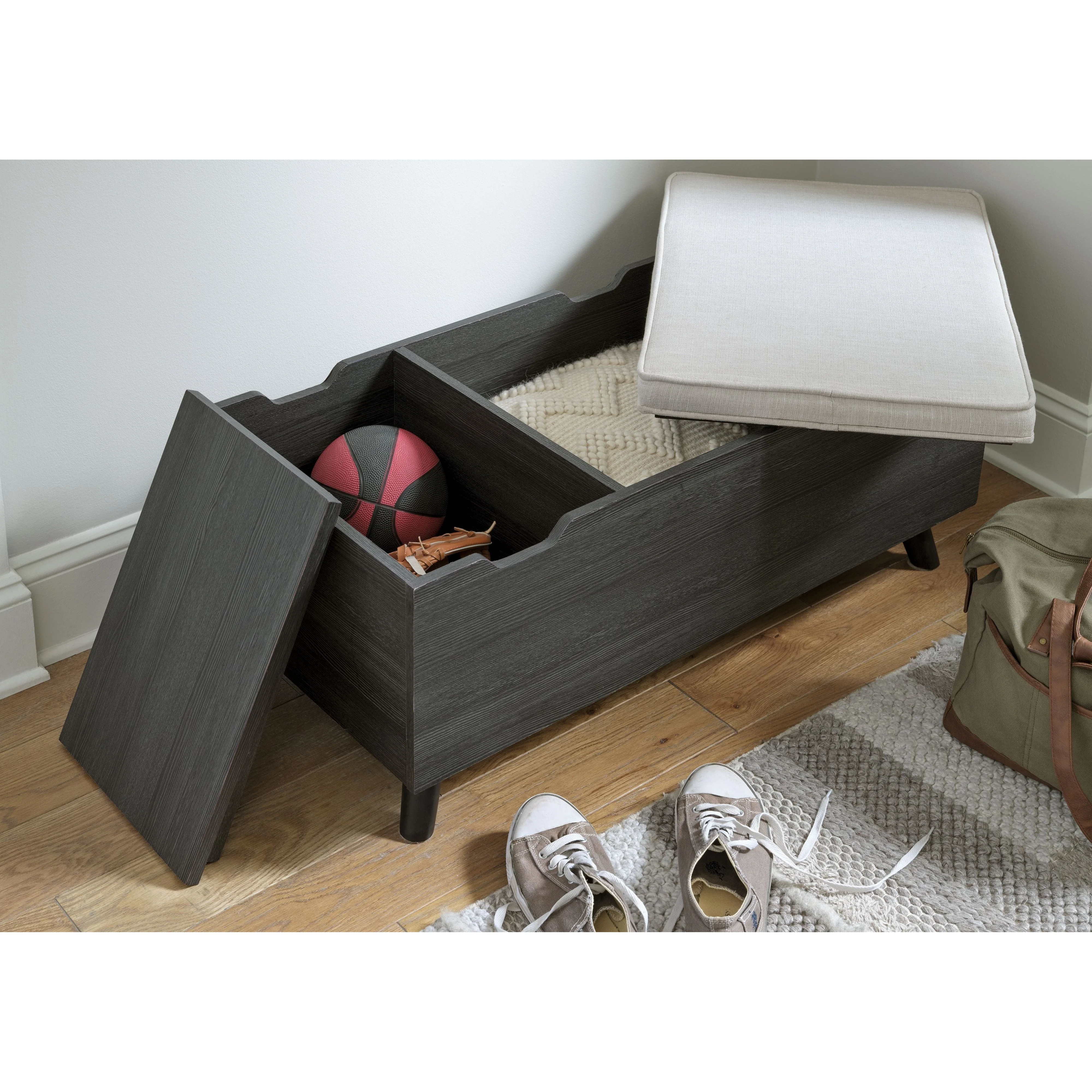Yarlow - Dark Gray - Storage Bench - Image 6