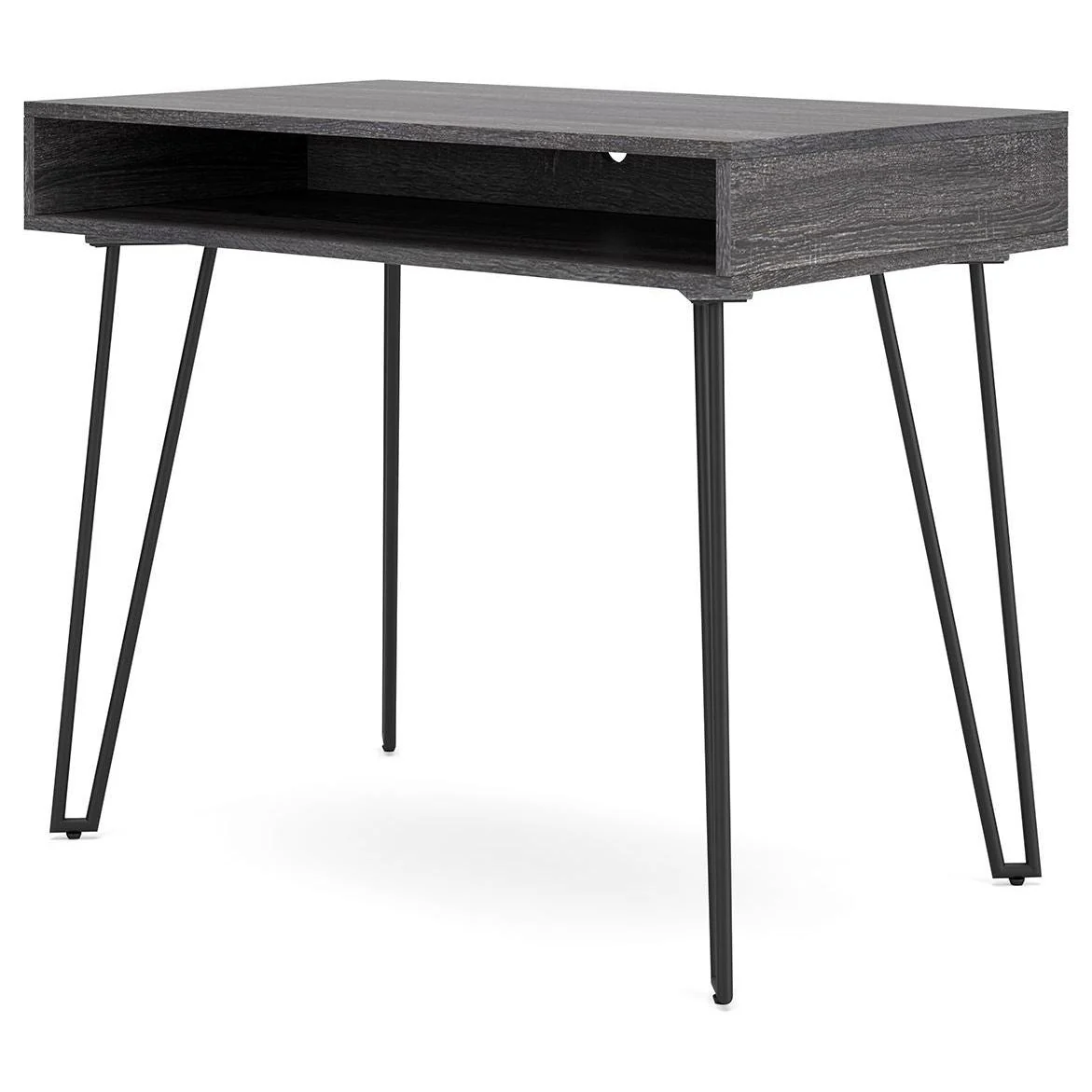 Yarlow - Gray - Bench With 3 Open Storages - Image 4