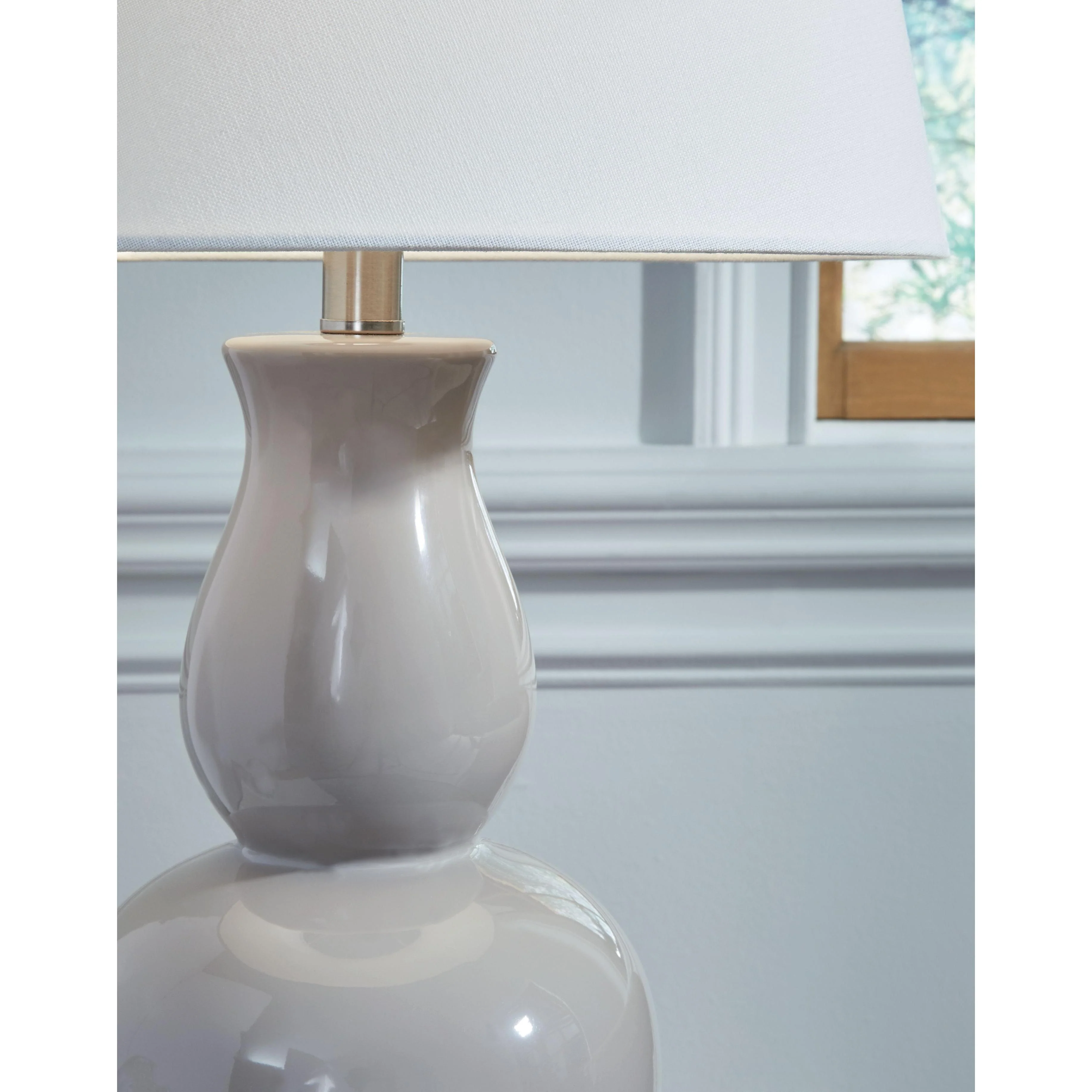 Zellrock - Gray - Ceramic Table Lamp (1/cn) - Image 3